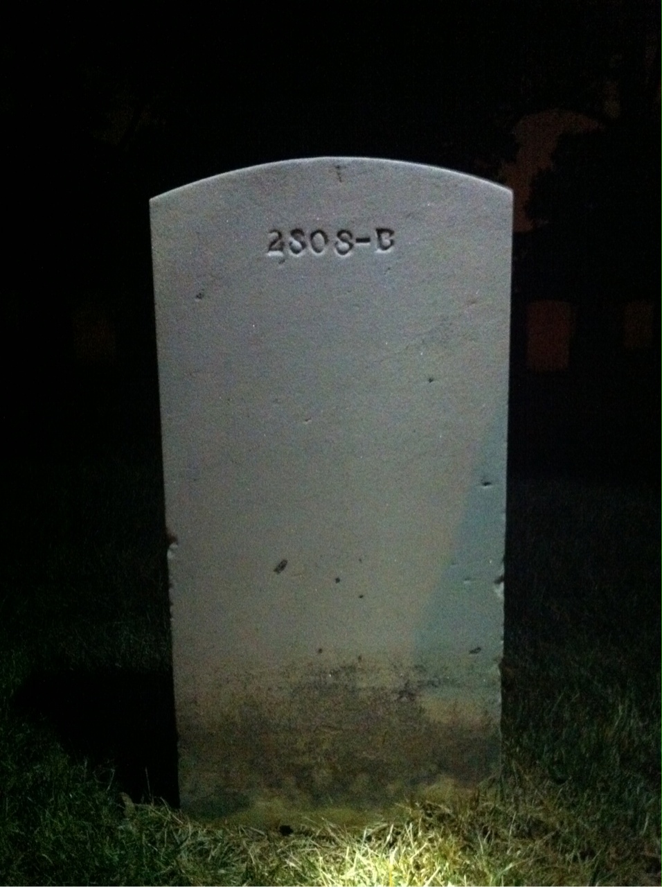 Back of headstone — Samuel Moore