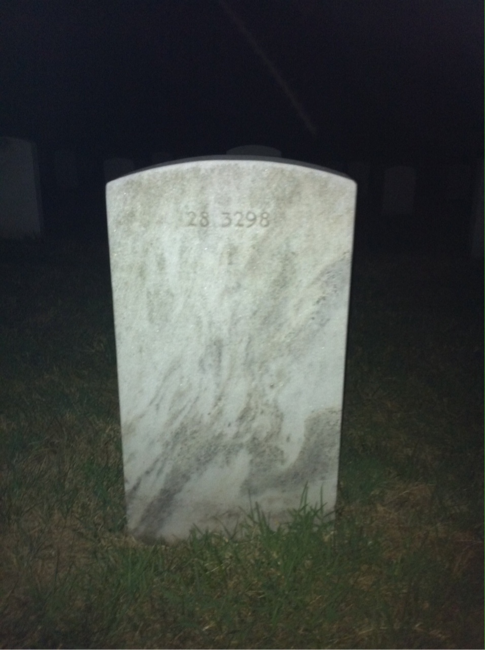 Back of headstone — William Strader