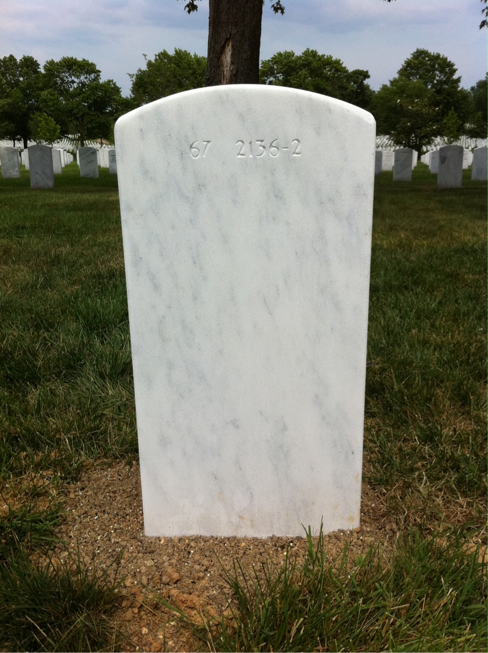 Back of headstone — Nevitt Morris