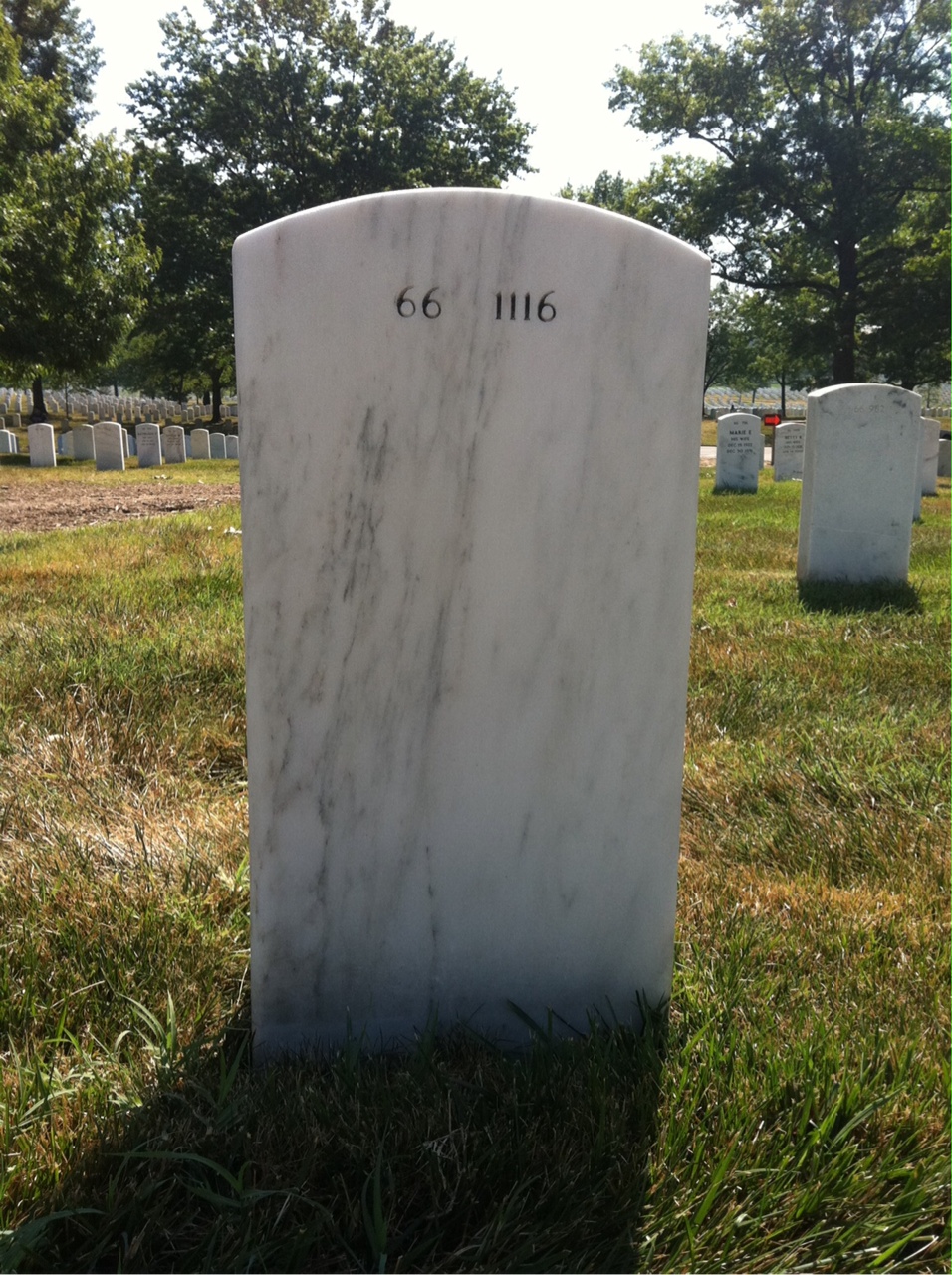Back of headstone — James Potter