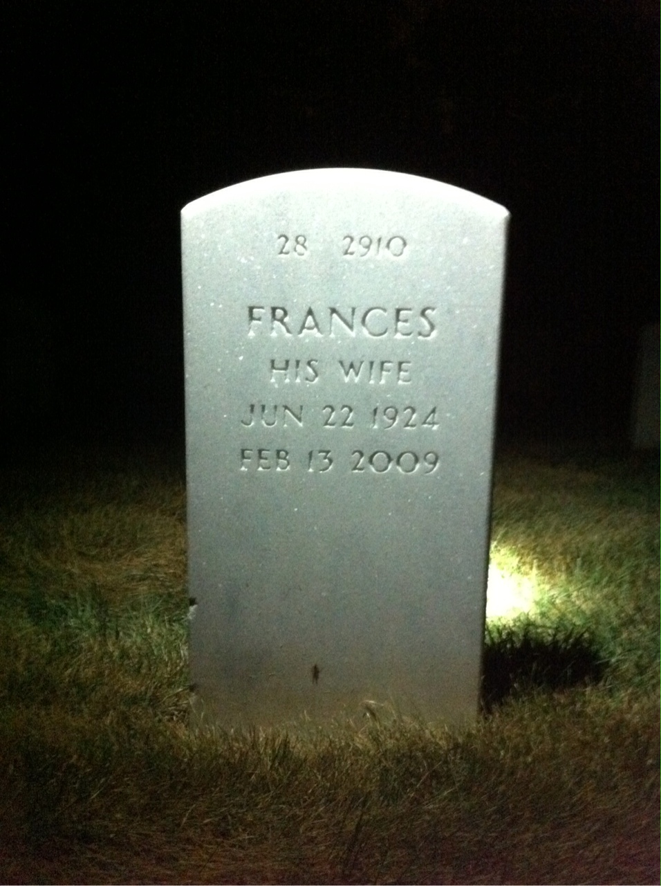 Back of headstone — Charles Childs