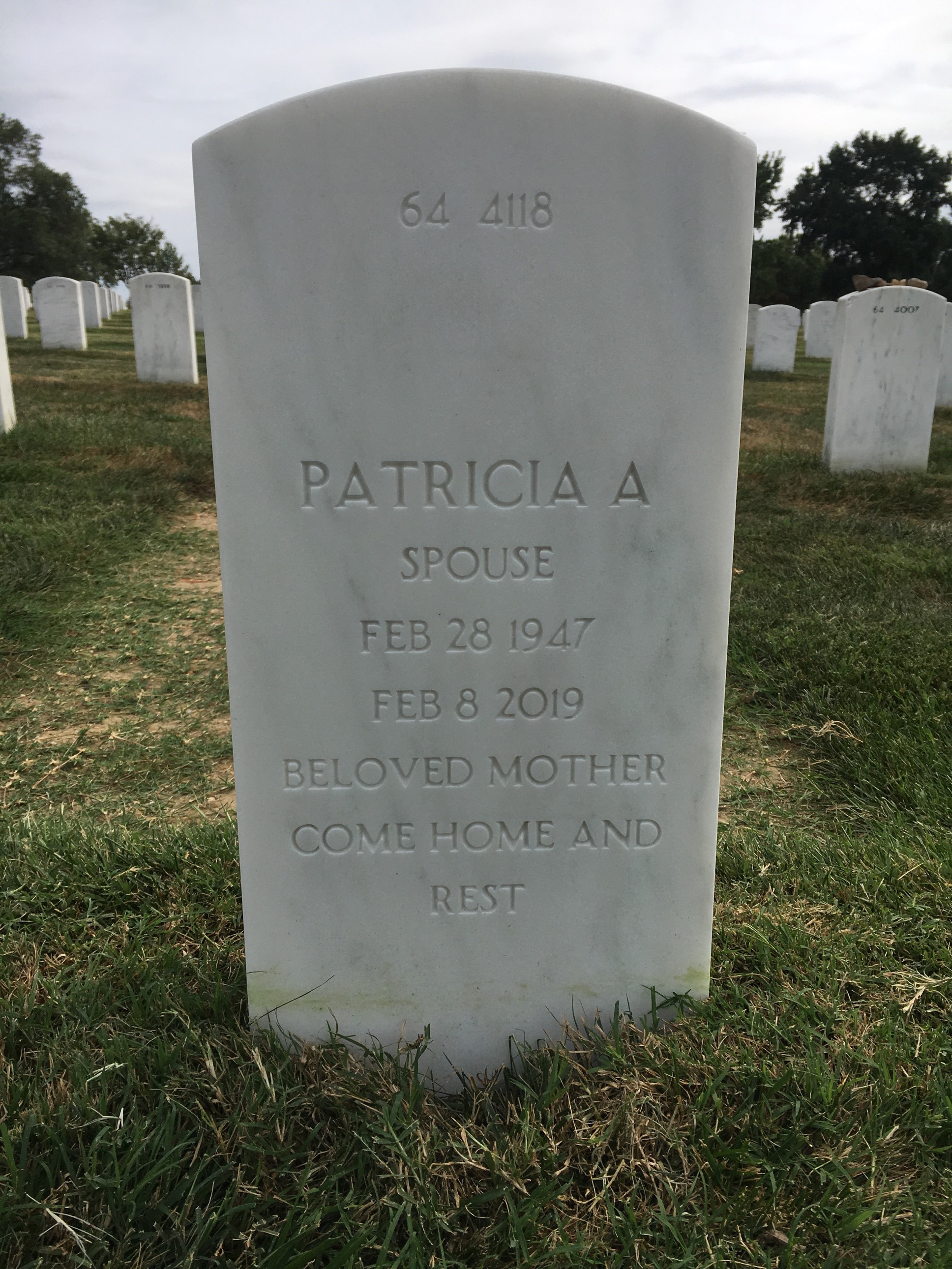 Back of headstone — Raymond Jones