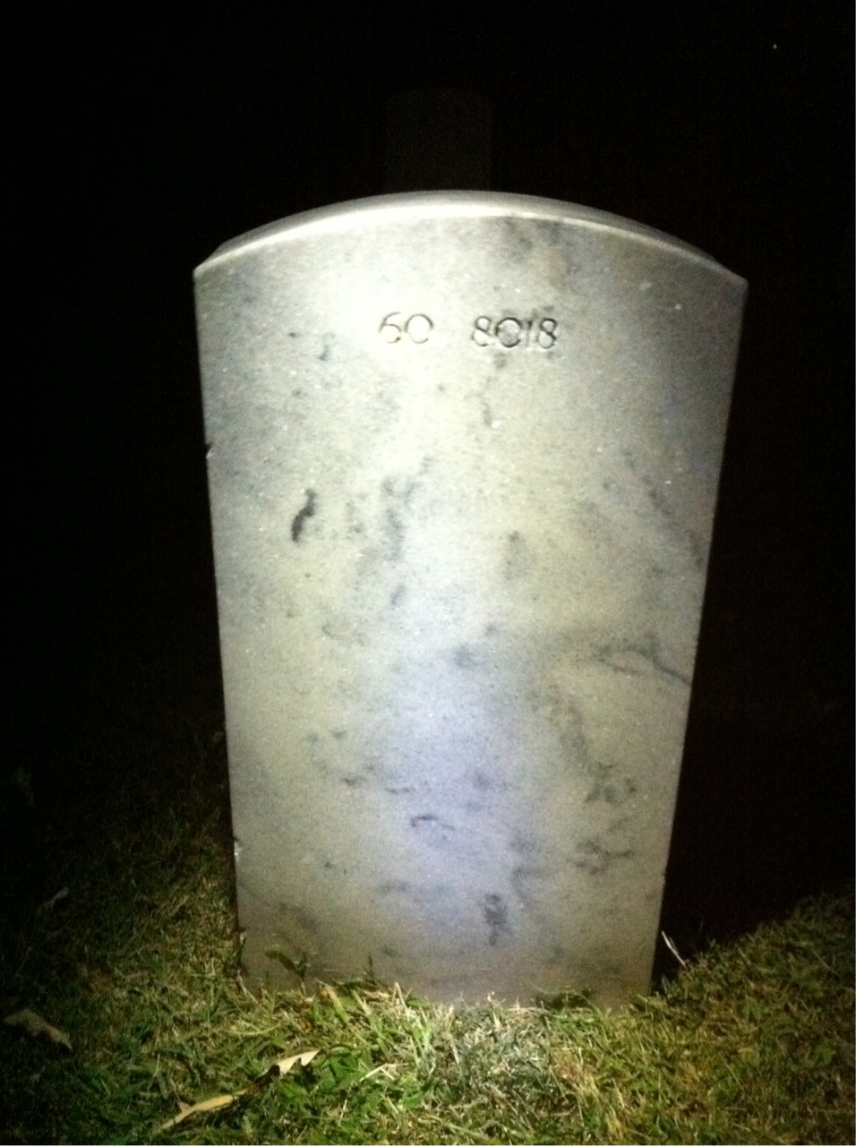 Back of headstone — Edward Mack Sparks