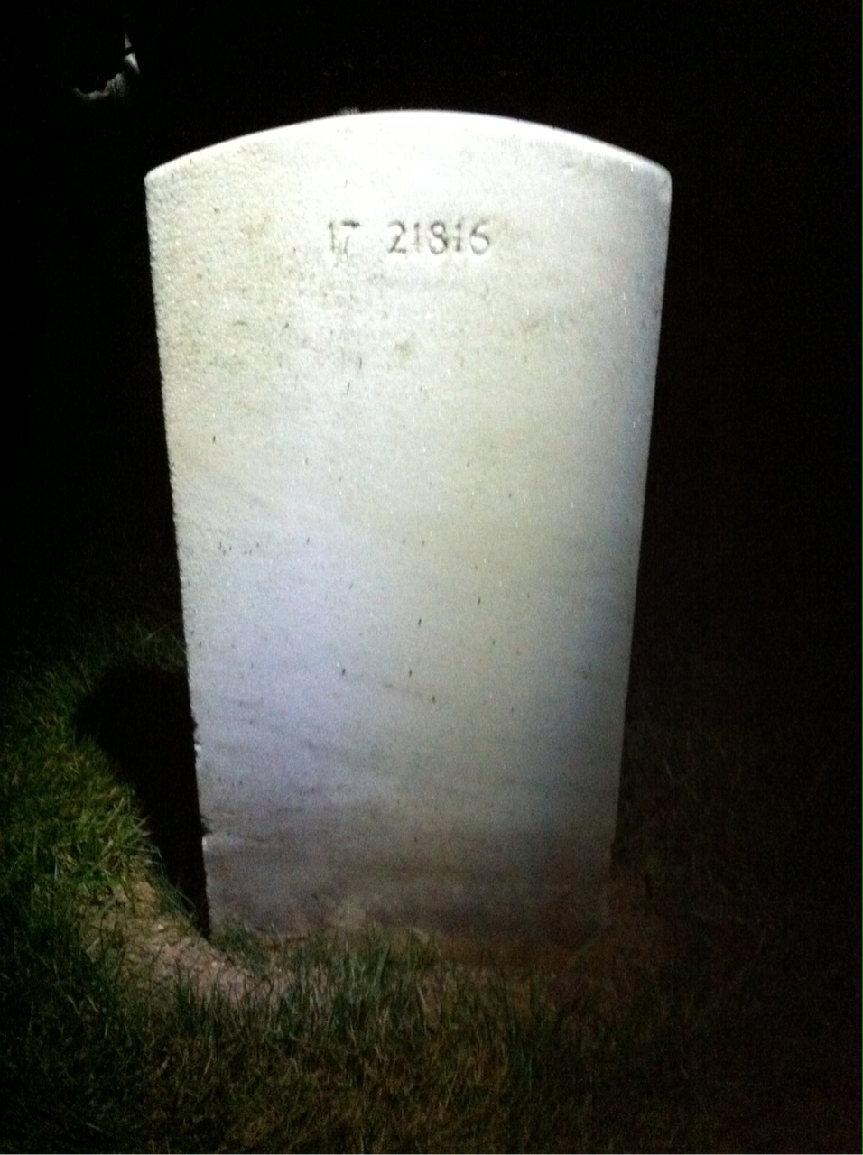 Back of headstone — Frederick Monday