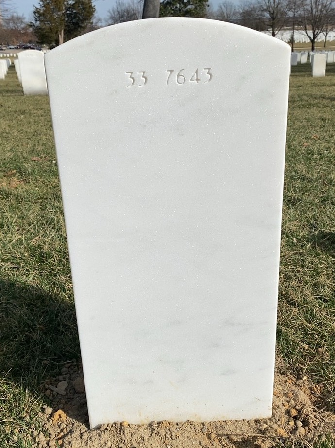 Back of headstone — Alfice Cutts