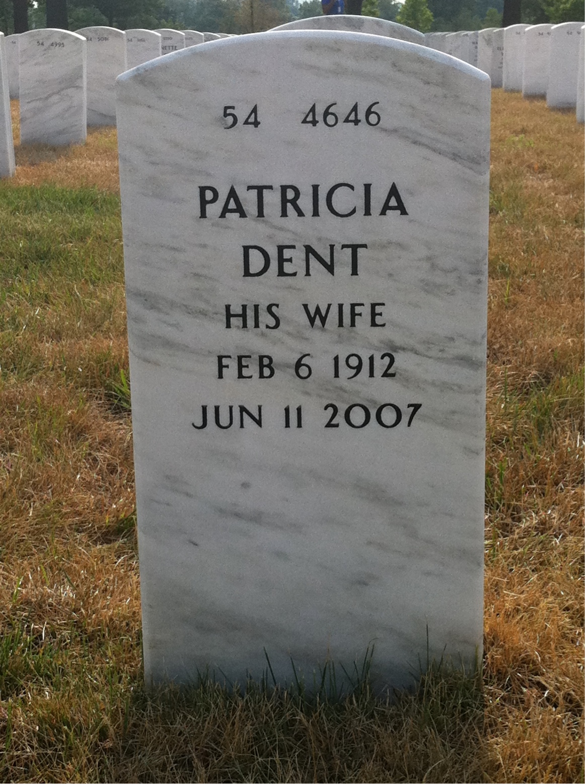 Back of headstone — Charles Trammell