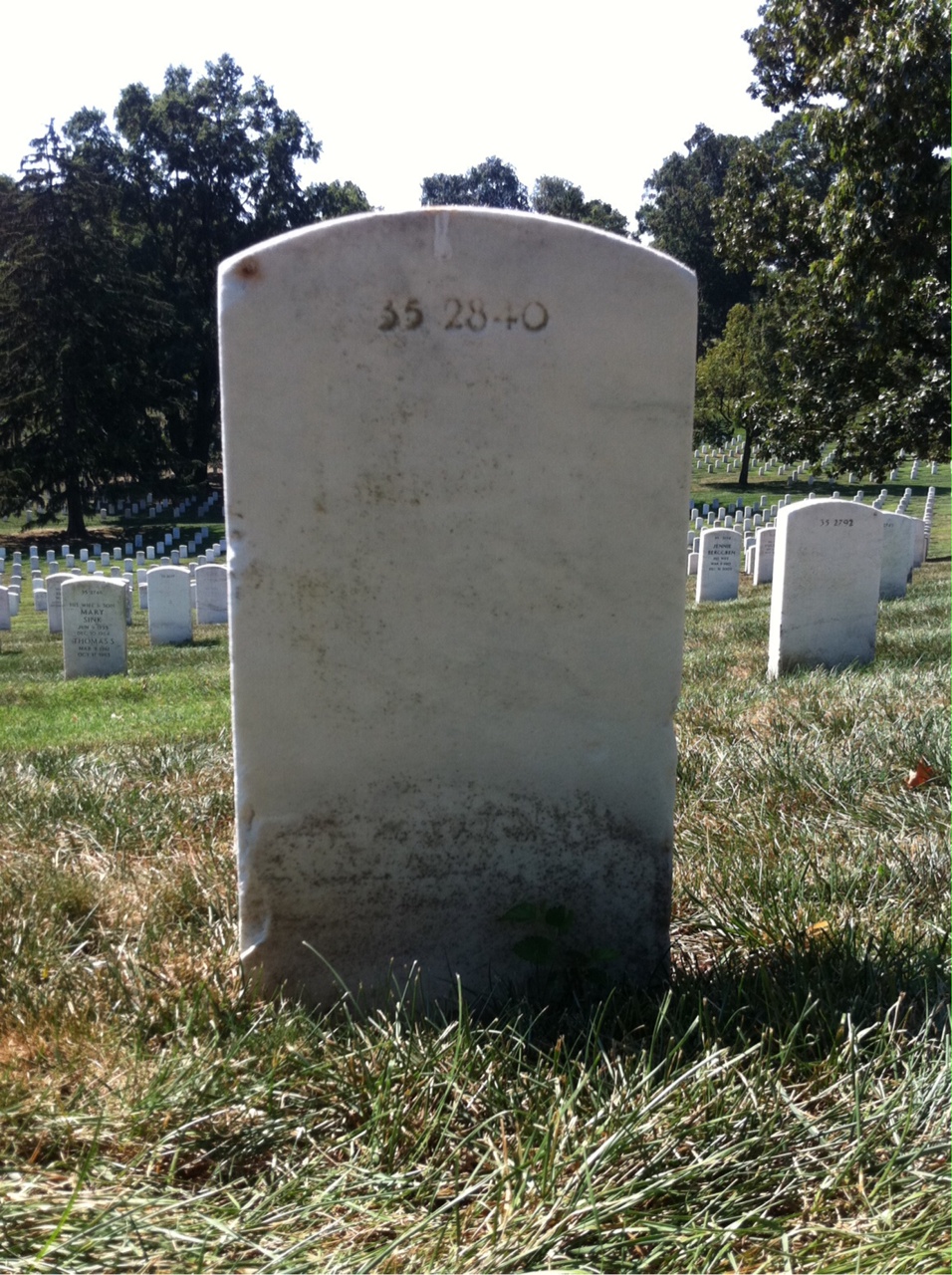 Back of headstone — William Andrews