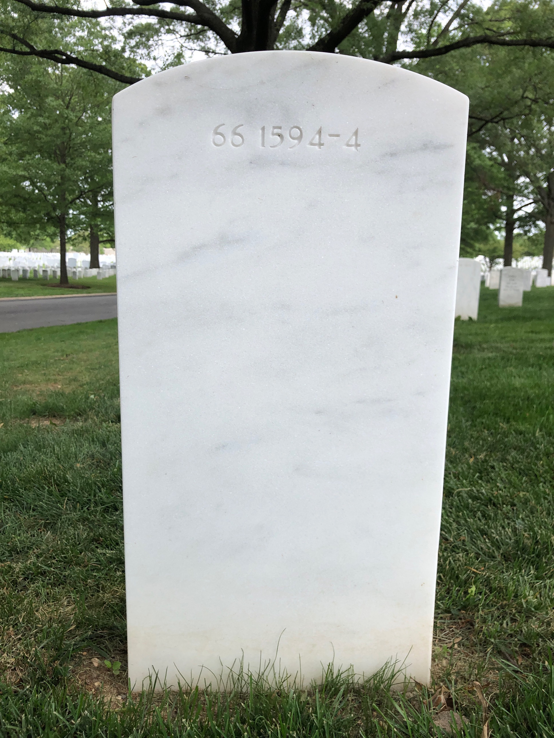Back of headstone — Thomas John Geist