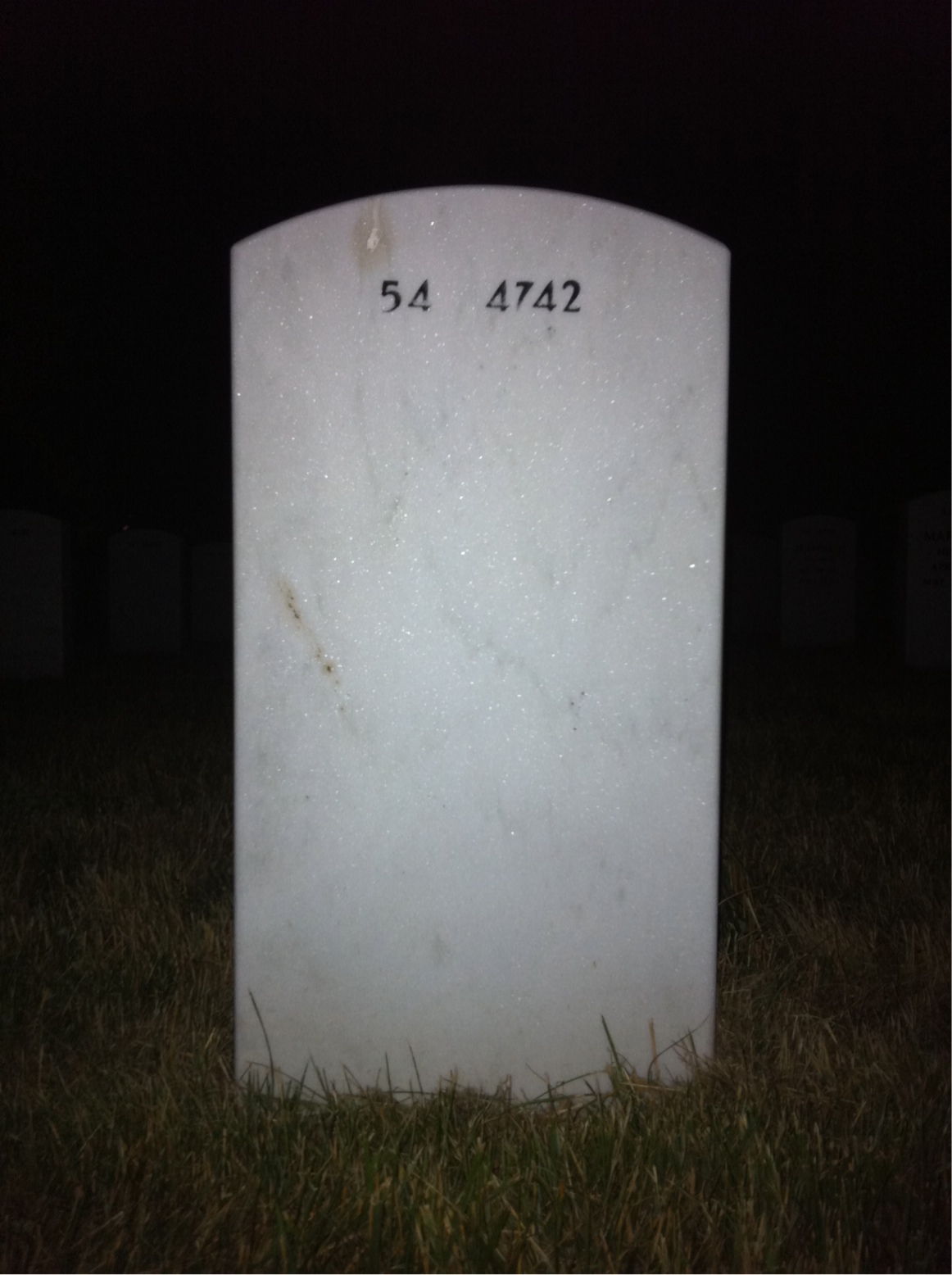 Back of headstone — Antonio Hall
