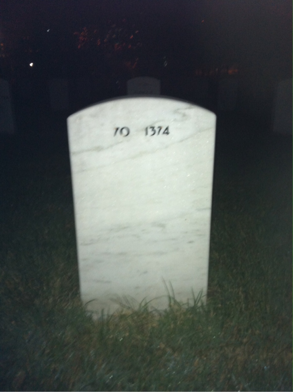 Back of headstone — Thomas Dempsey