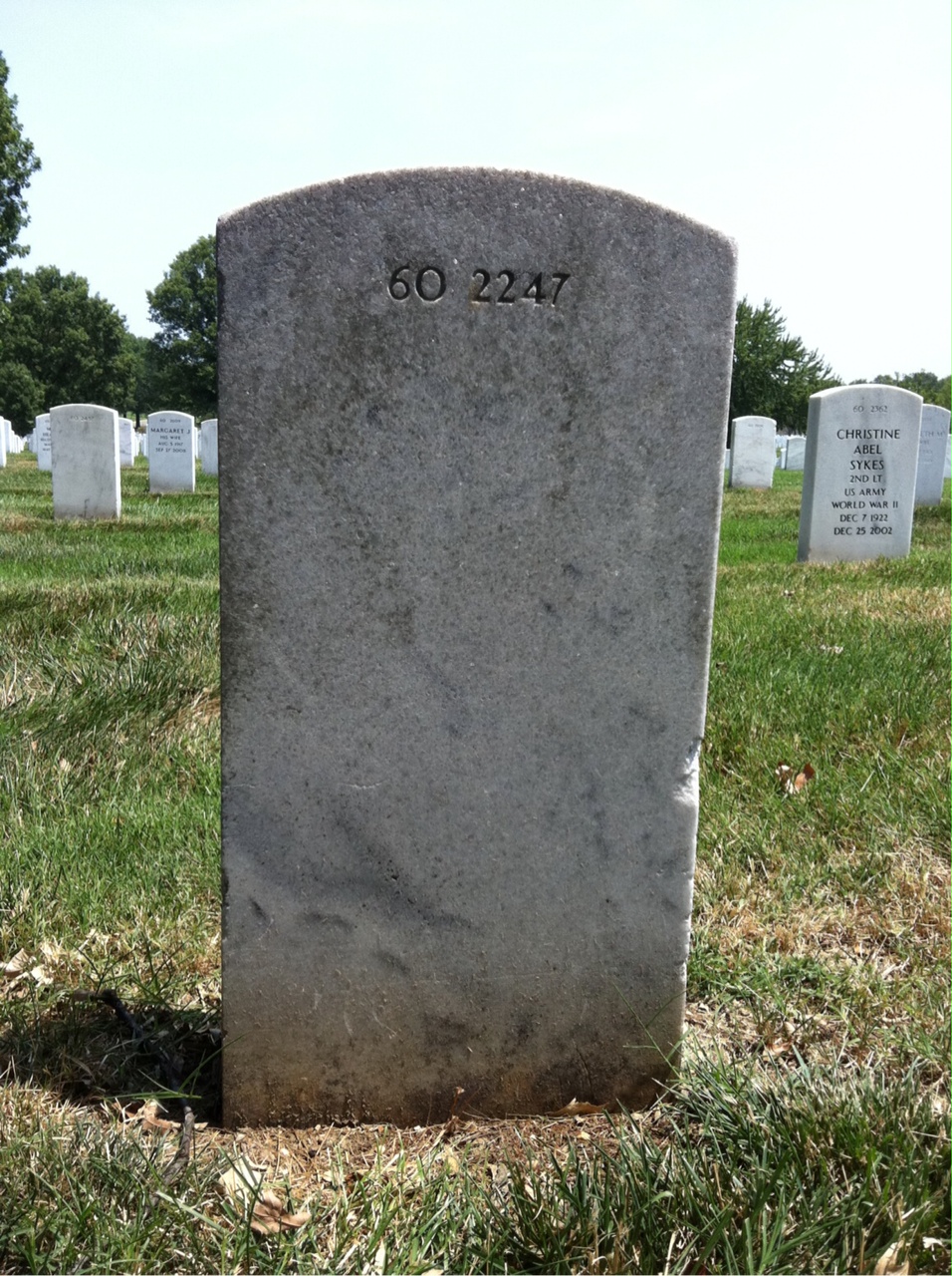 Back of headstone — Manuel Baca
