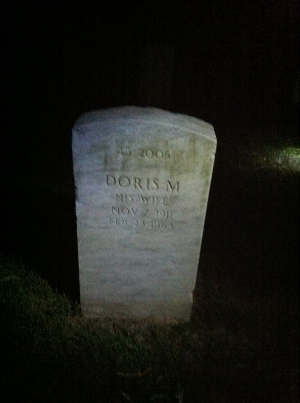 Back of headstone — Carl Molitor