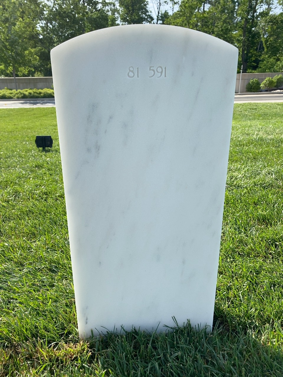 Back of headstone — Wayne Ralph Westover