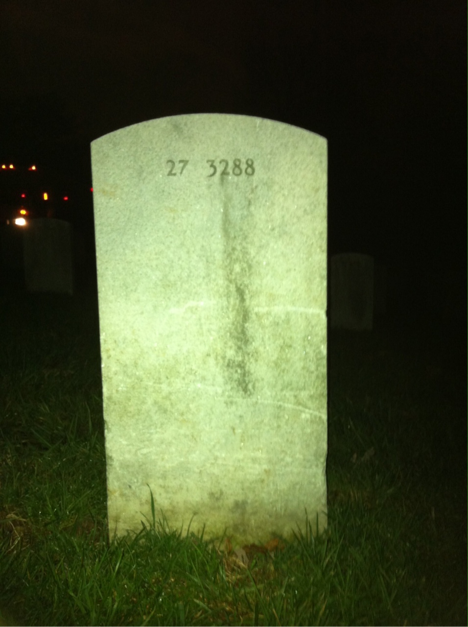 Back of headstone — Ellen Adams