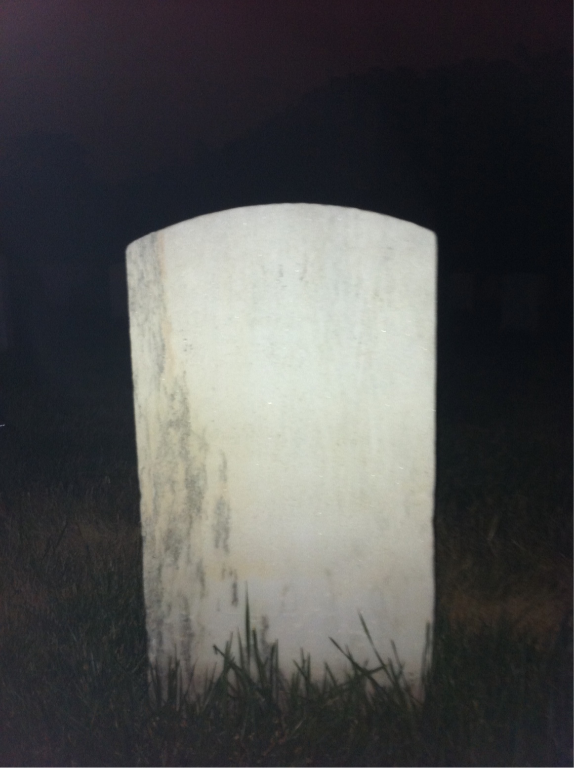 Back of headstone — Cass Atterbury