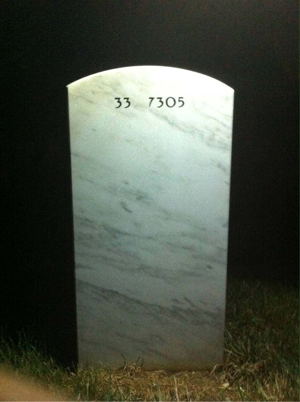 Back of headstone — Hans Illig