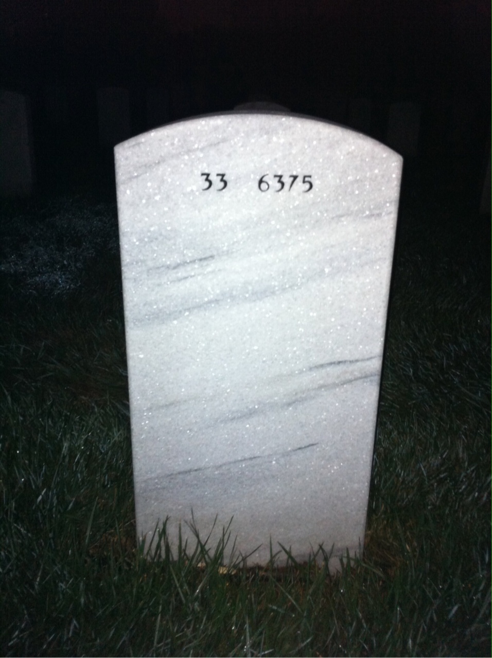 Back of headstone — Leroy Beitel