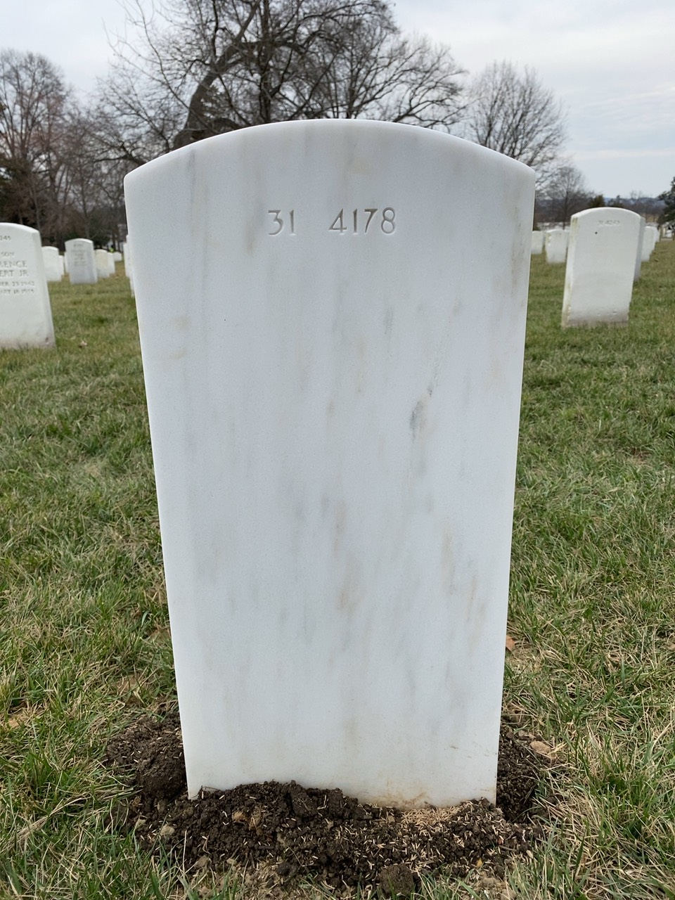 Back of headstone — Warren Ronald Osterloh