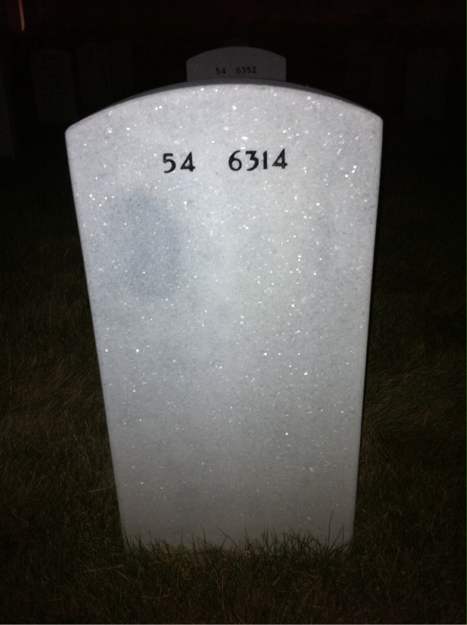 Back of headstone — William Shoemaker