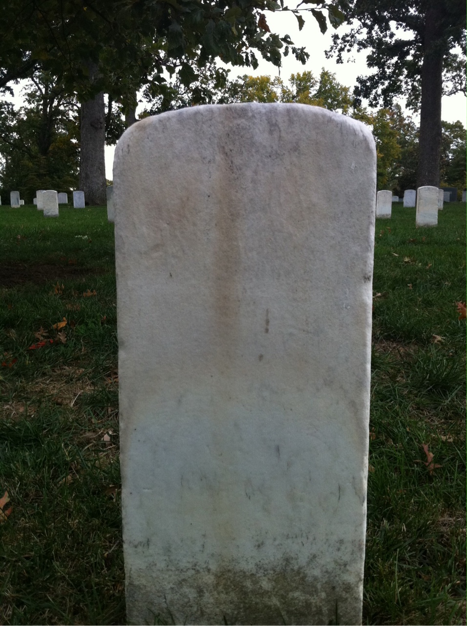 Back of headstone — Henry Baldwin