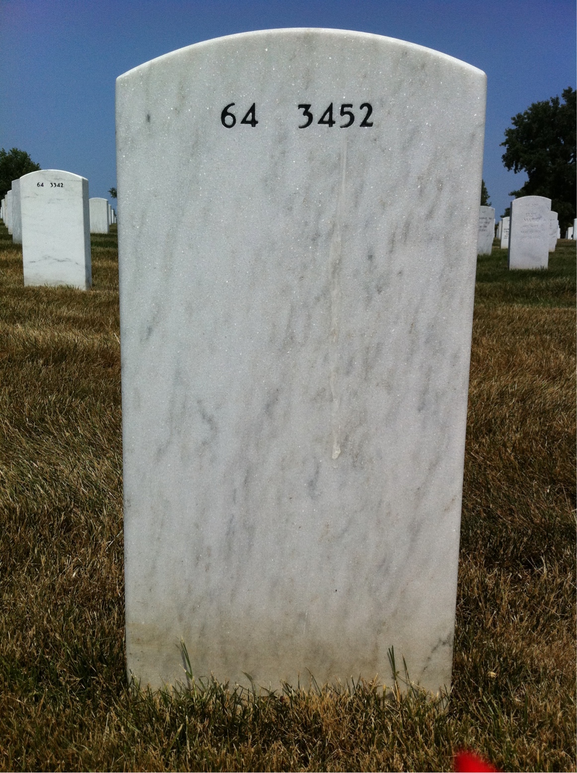 Back of headstone — James Brown