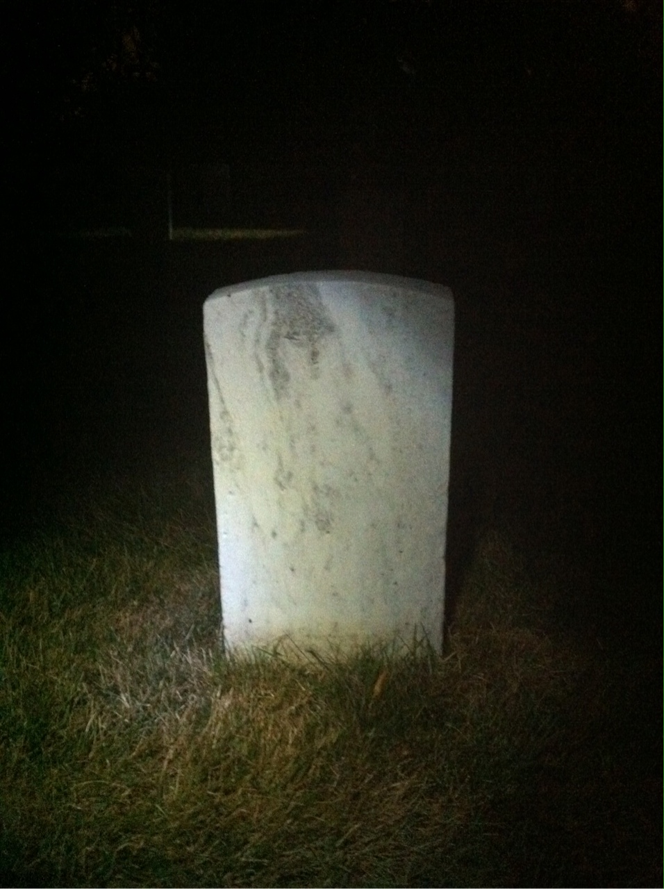 Back of headstone — William Moody