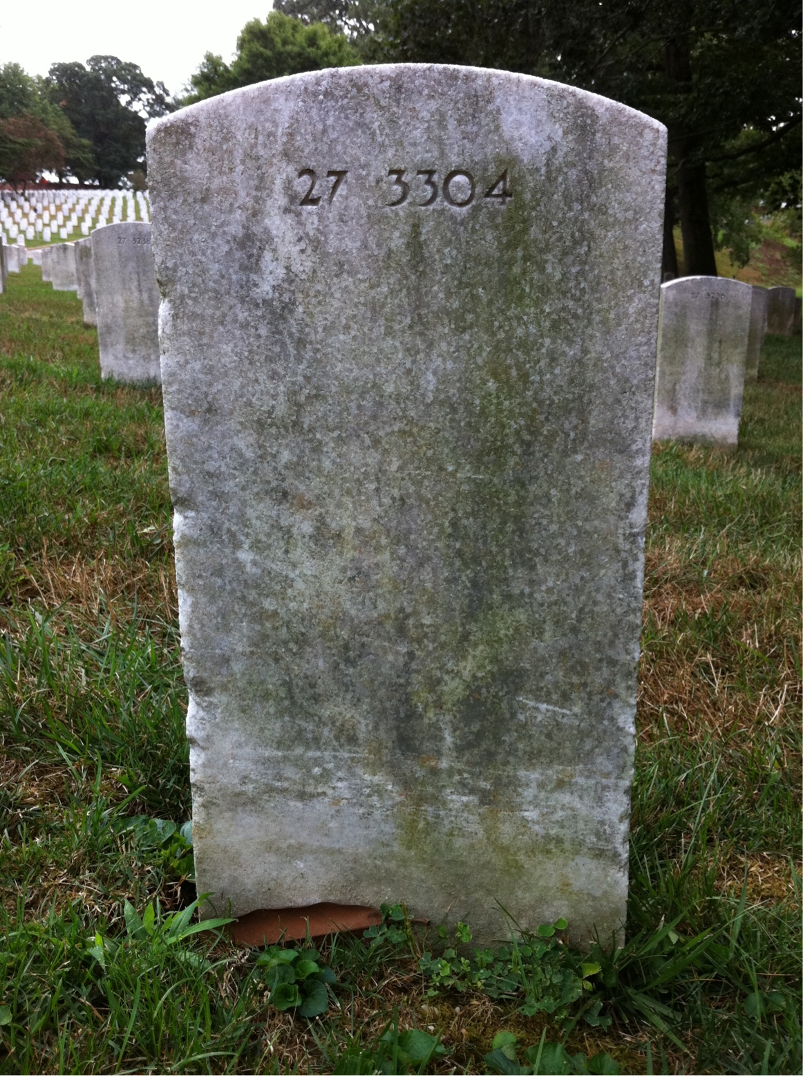 Back of headstone — Susan Adams