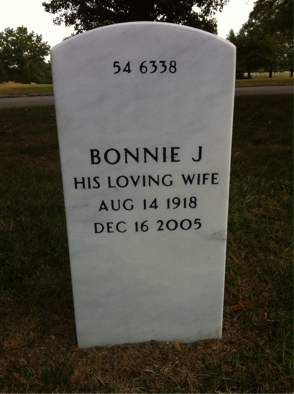 Back of headstone — Lionel Lanoue