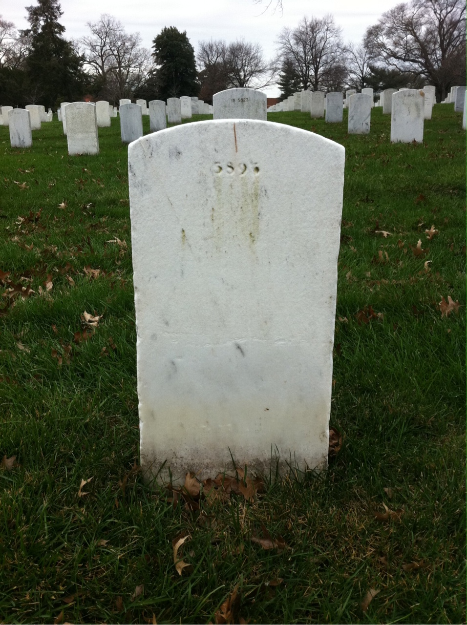 Back of headstone — Charles Anuszewski