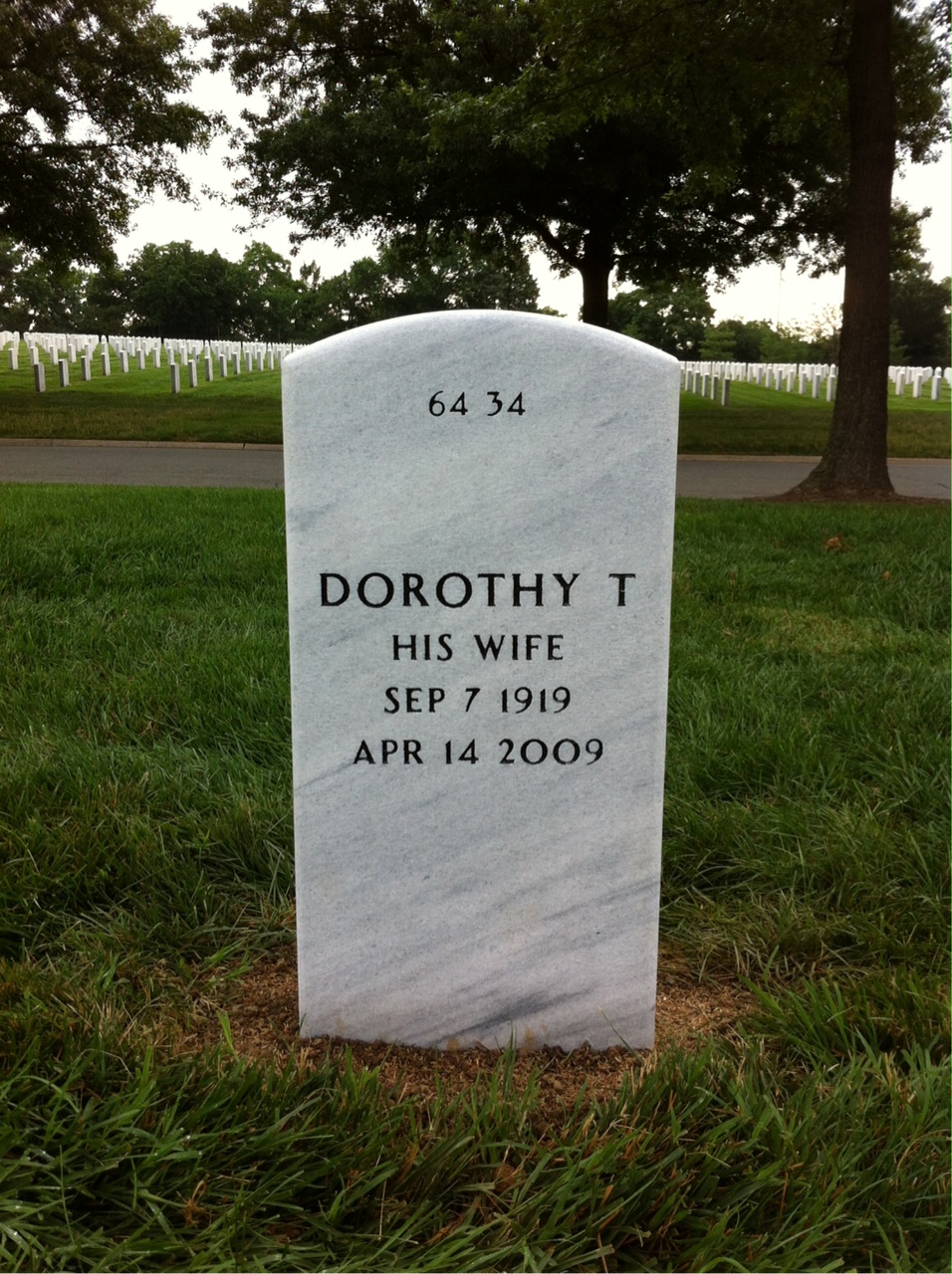 Back of headstone — Kenneth Ney