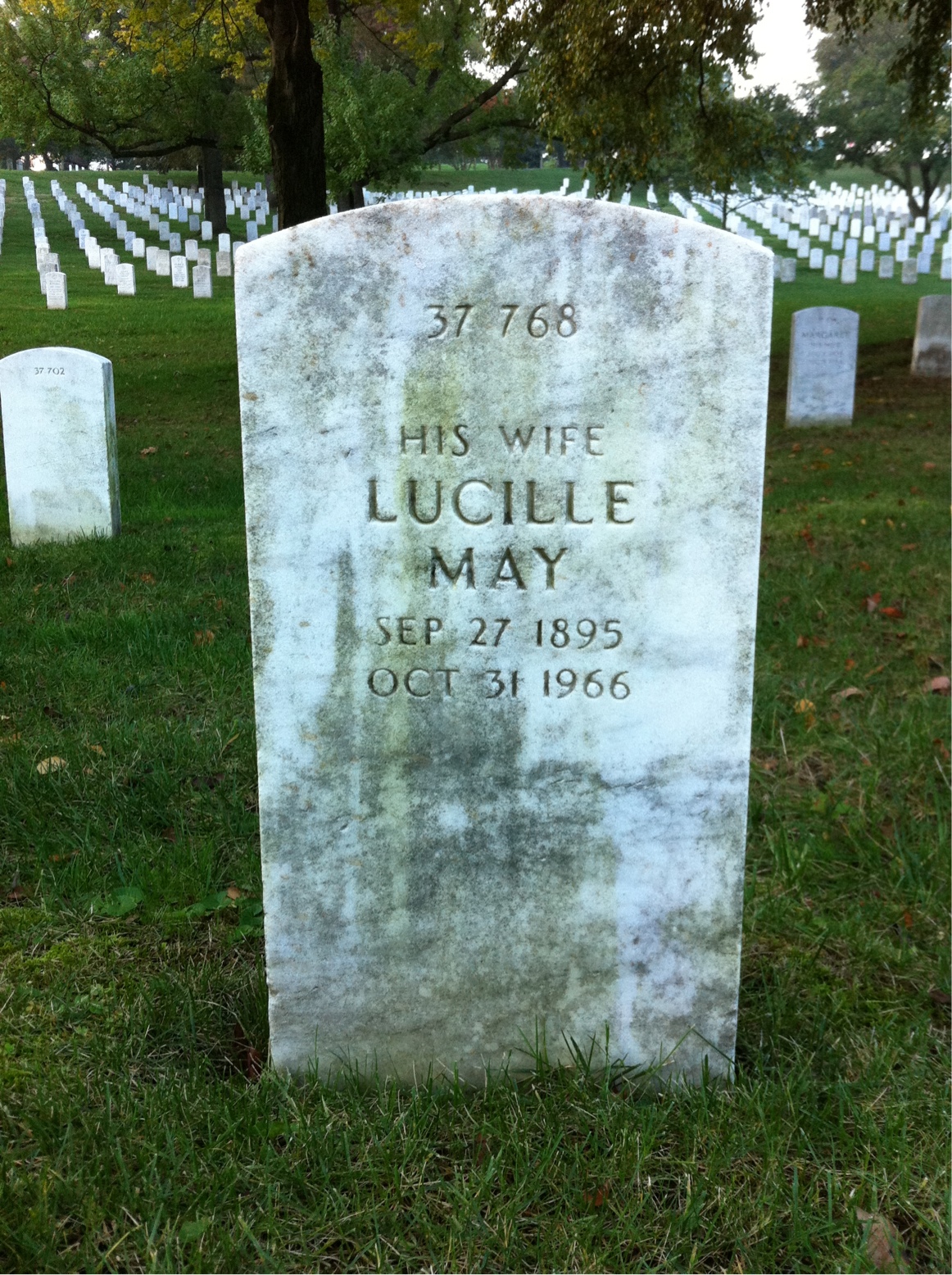 Back of headstone — Charles Backes