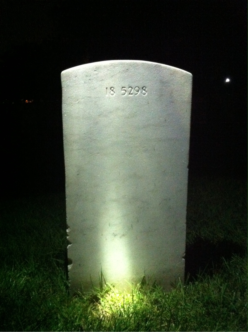 Back of headstone — George Motlow