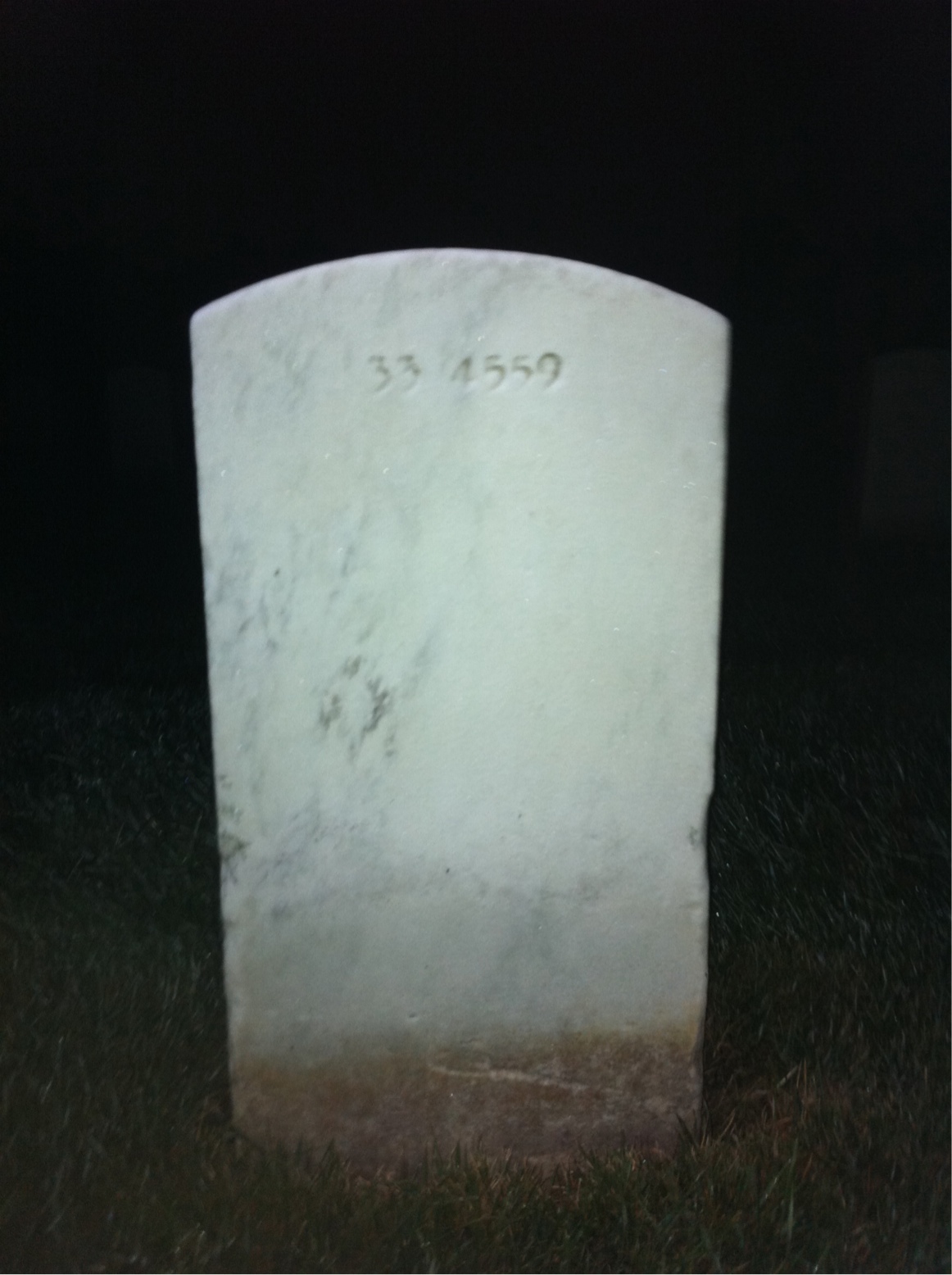 Back of headstone — Edward Morrow