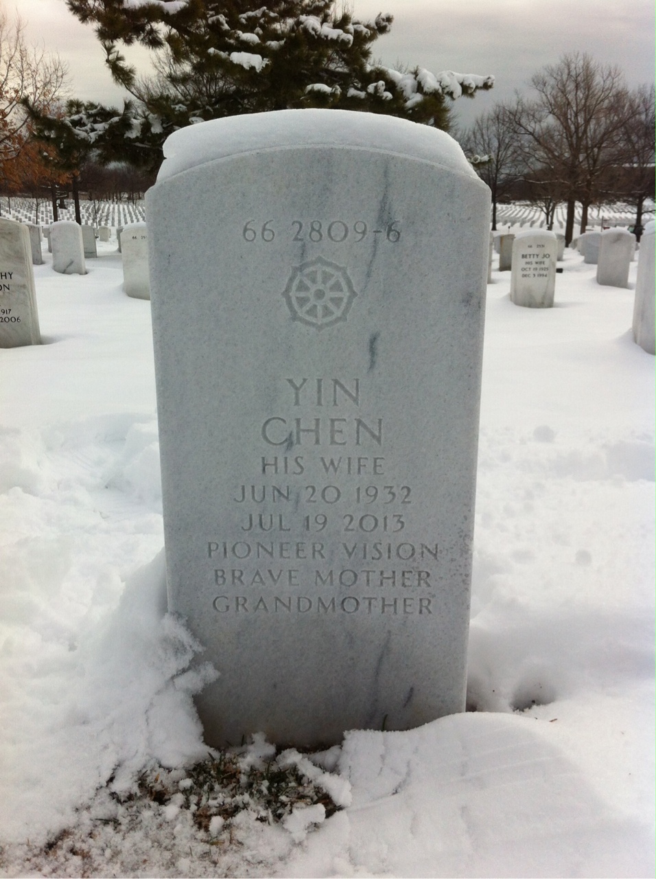 Back of headstone — James Wilkinson