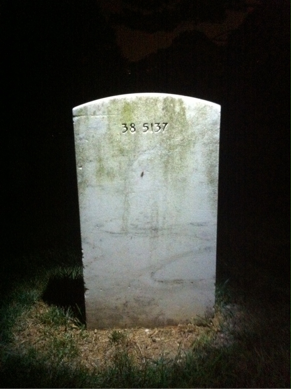 Back of headstone — John Allegretto