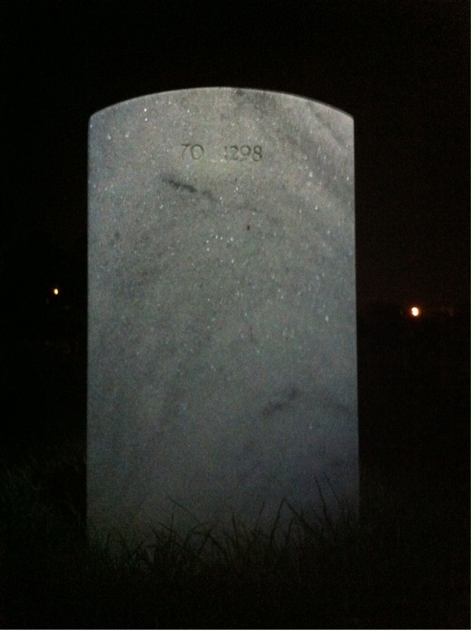 Back of headstone — John Core