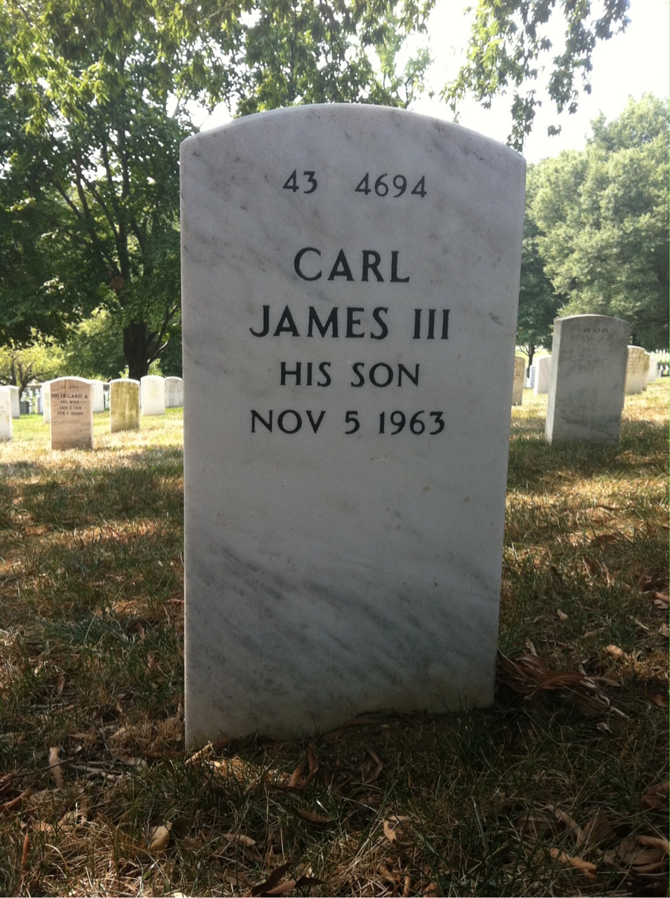Back of headstone — Eldridge Buchanan