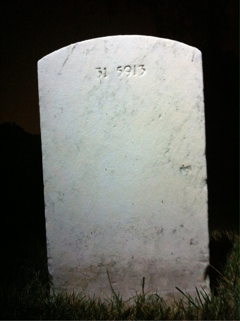 Back of headstone — Louis Baird