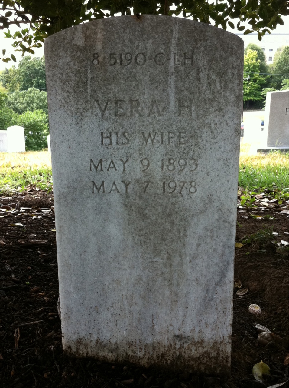 Back of headstone — Harry Anwyll
