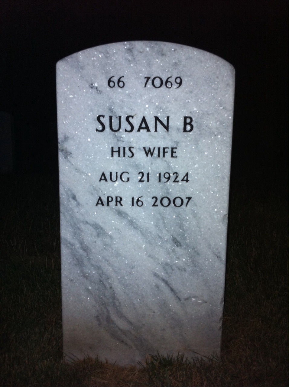Back of headstone — Earle Valenstein