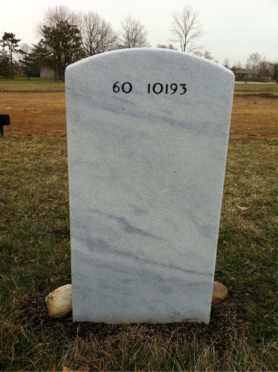 Back of headstone — Richard Liam Berry