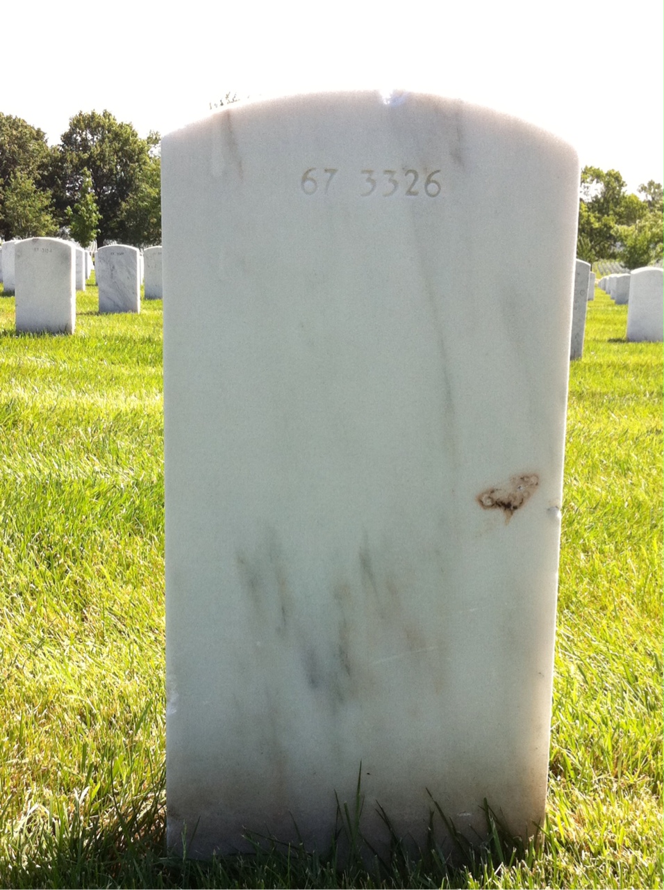 Back of headstone — Ruth Miner