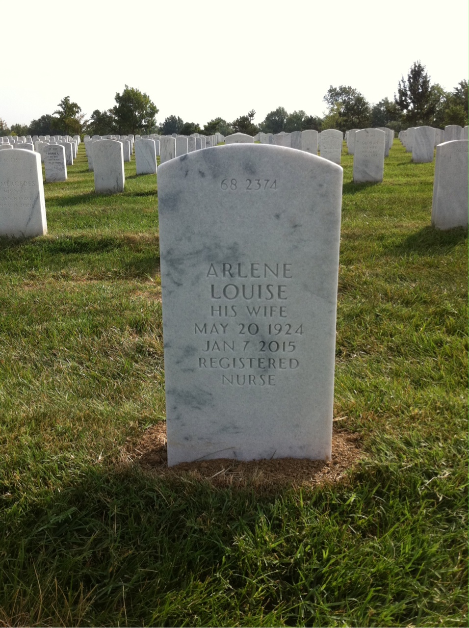 Back of headstone — Leonard Mcnamara