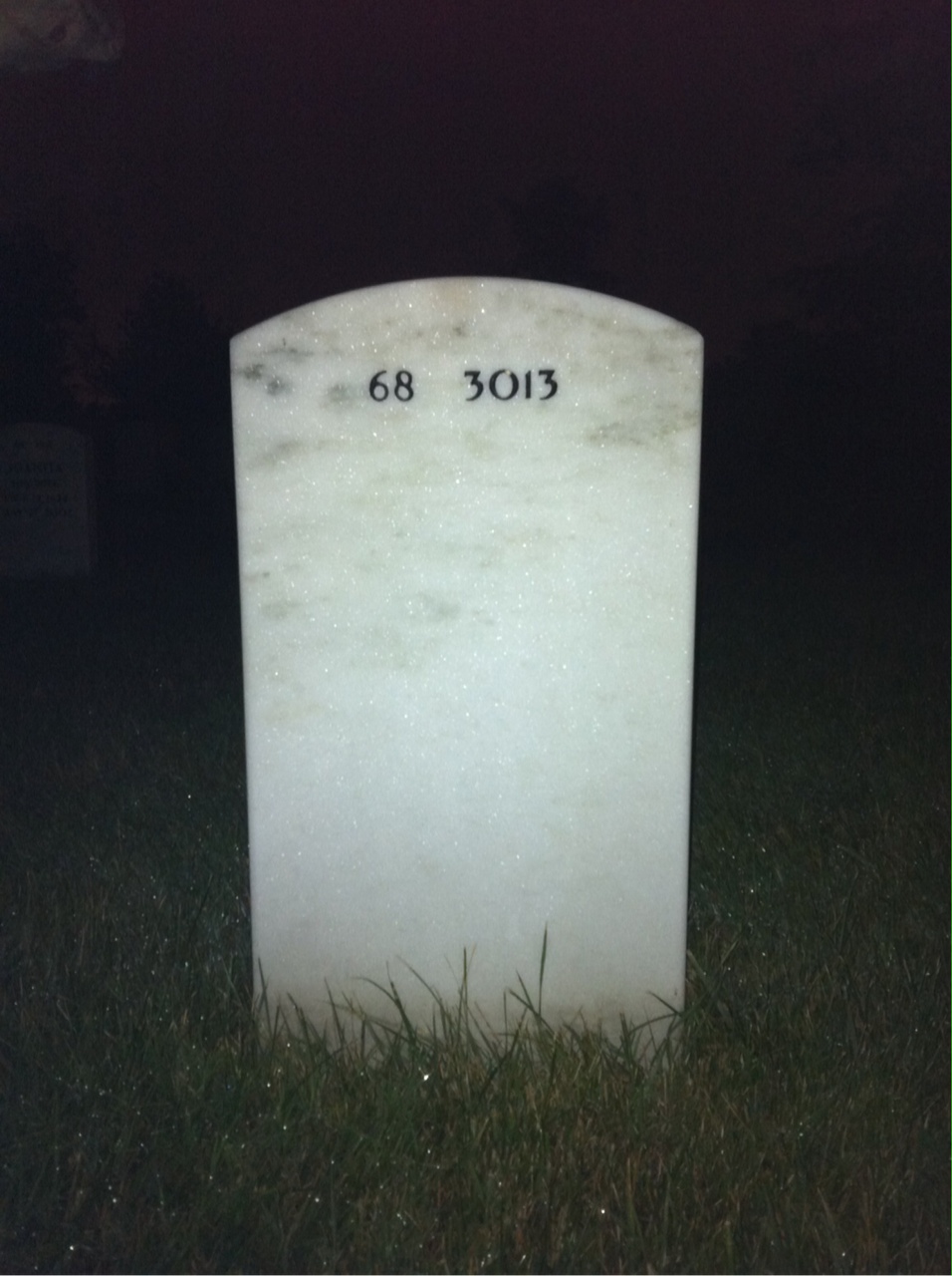 Back of headstone — William Ritchie