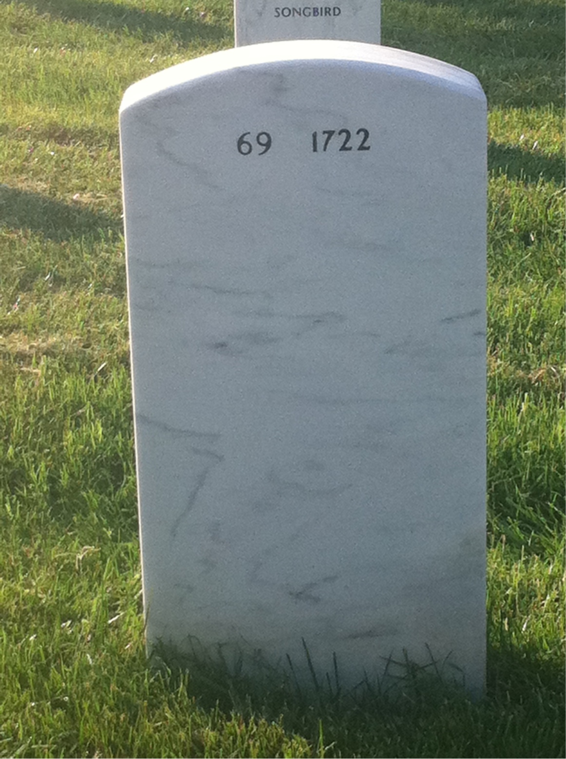 Back of headstone — Joseph Norwood