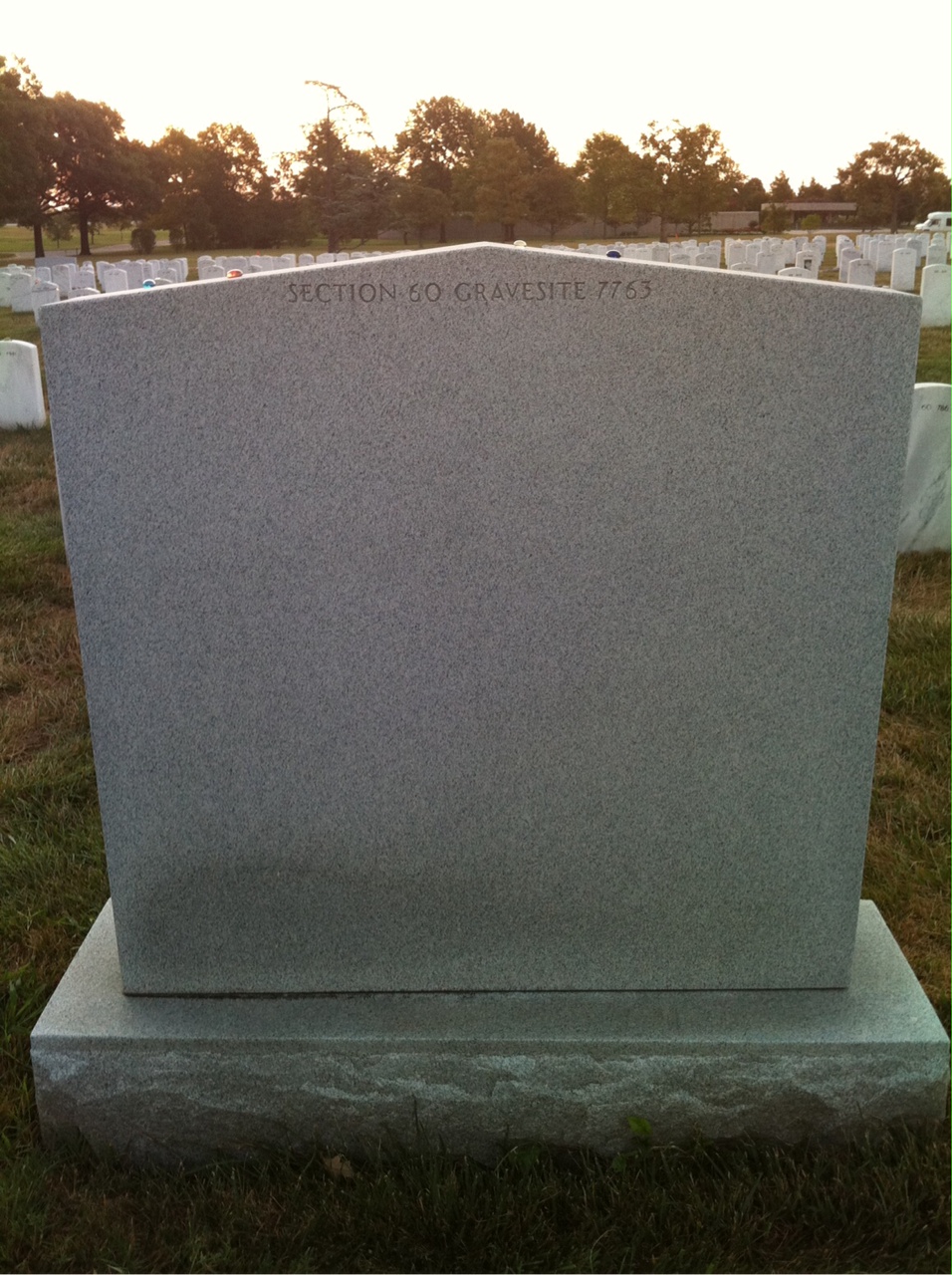 Back of headstone — Manuel Moreida