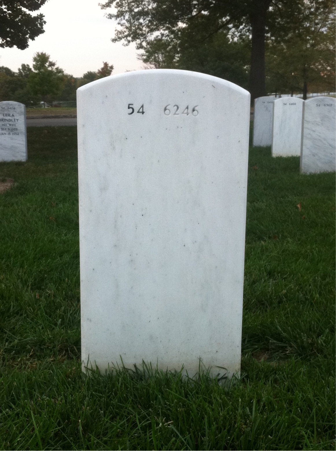 Back of headstone — Frederick Clark