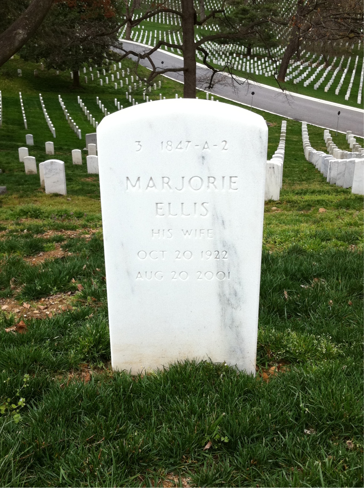 Back of headstone — Ord Preston