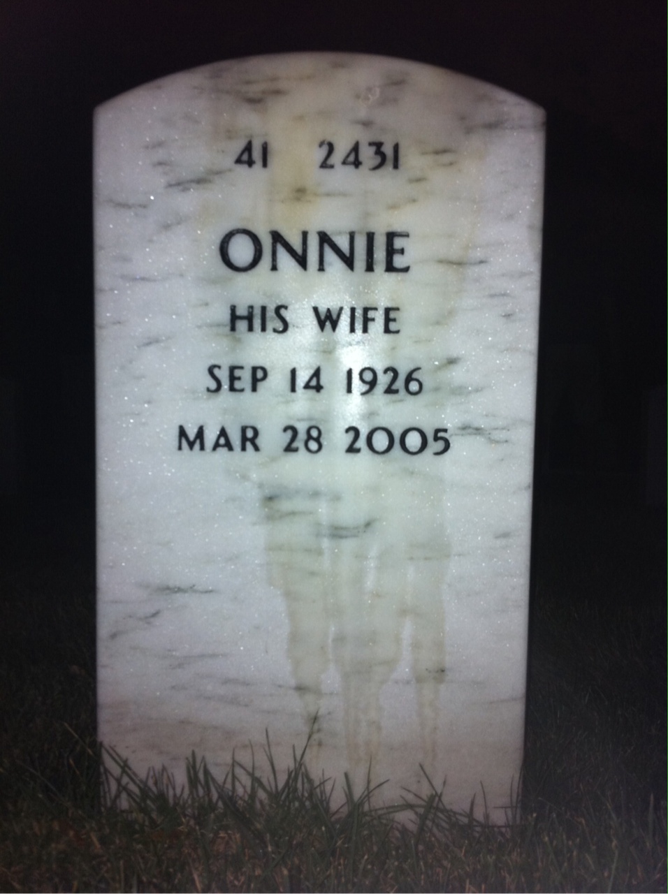 Back of headstone — Ulysses Prophet