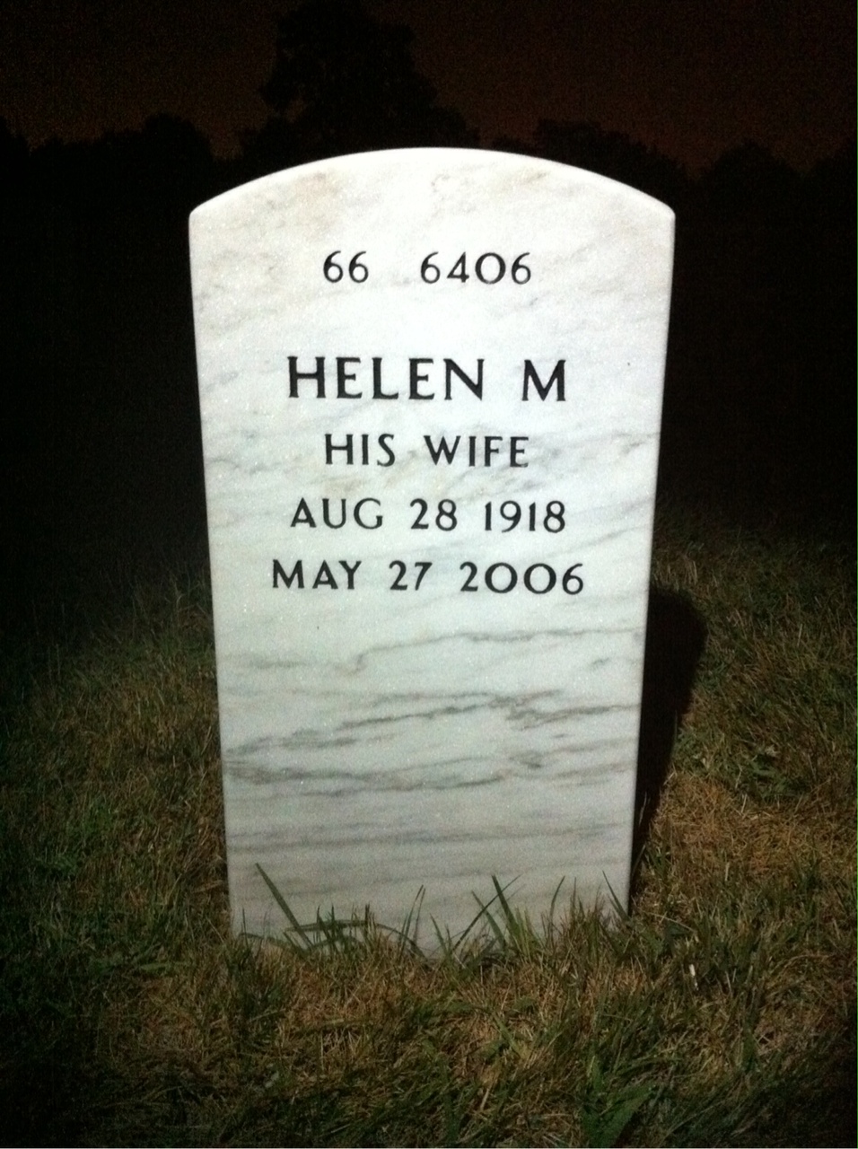 Back of headstone — Lawrence Smith